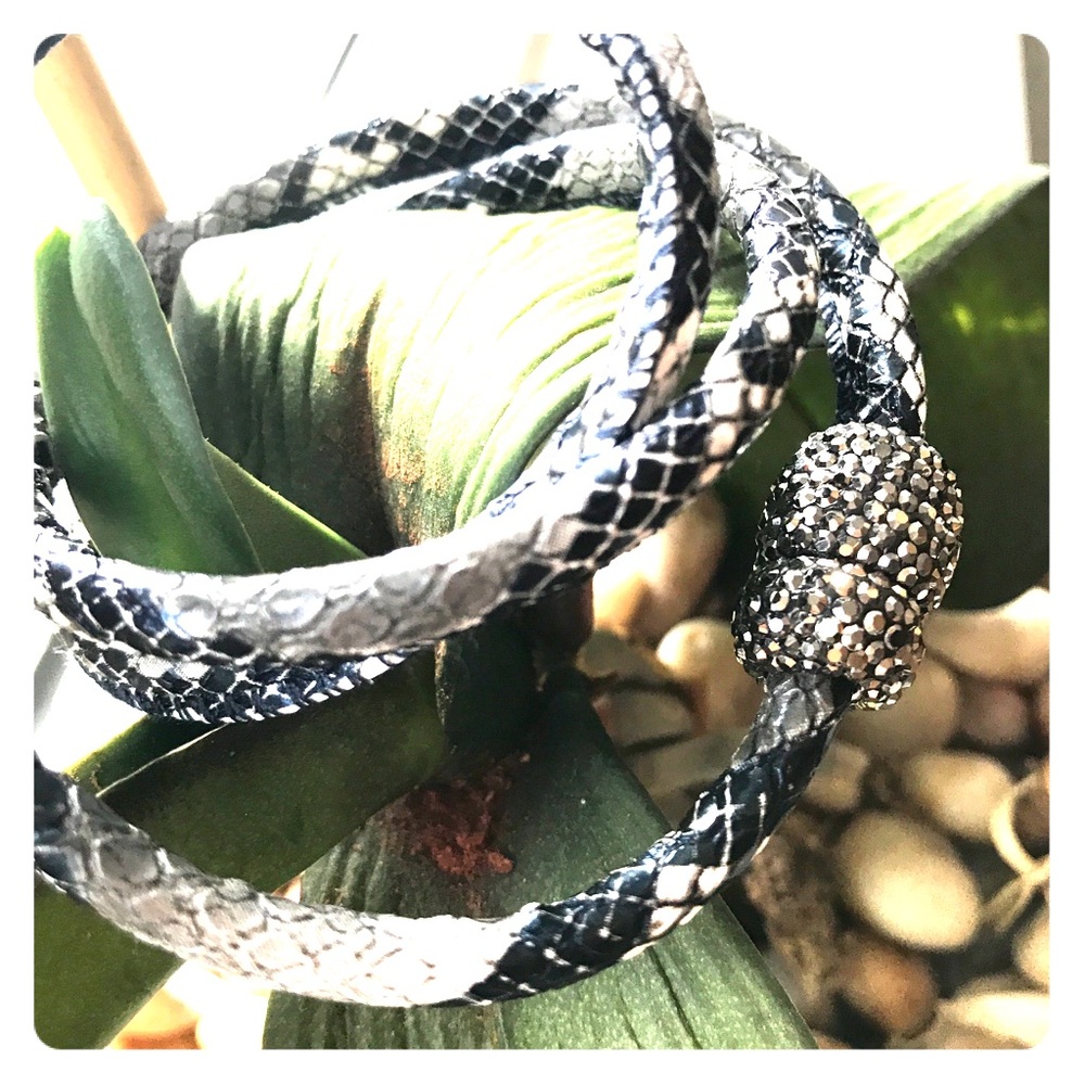 Snakeskin wrap bangle